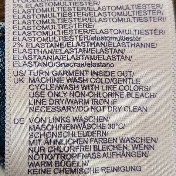 NYDJ Dayla Blue Light Wash High-Rise Wide Cuff Capri Denim Jeans Women's Size 14 - Picture 14 of 15